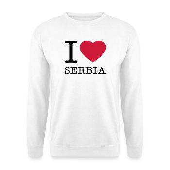J’AIME LA SERBIE Serbien - Sweat-shirt Unisexe - blanc - Devant