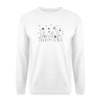 grashalme - Unisex Pullover - Weiß - Vorne - Alina (178cm) & Michal (187cm)