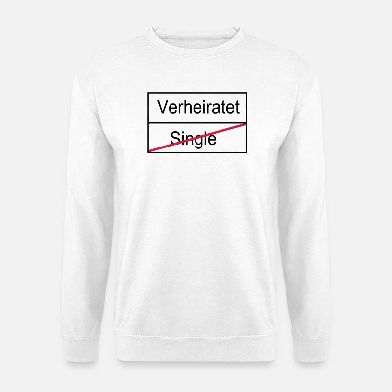 Verheiratet/Single - Unisex Pullover - Weiß