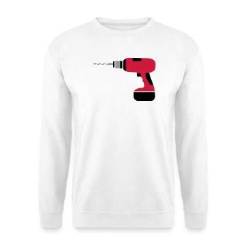 A cordless drill - Unisex Sweatshirt - white - Front