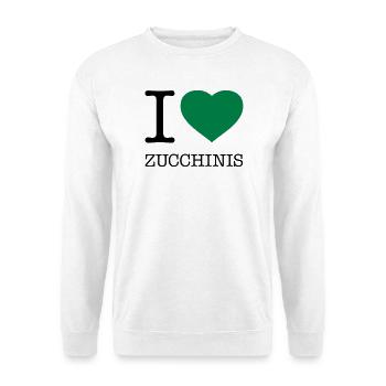 I LOVE ZUCCHINIS Zucchini Vegetables - Unisex Sweatshirt - white - Front