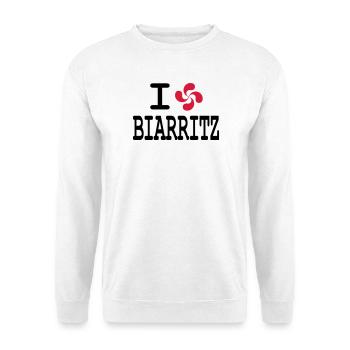 i love biarritz - lauburu - Unisex Sweatshirt - white - Front
