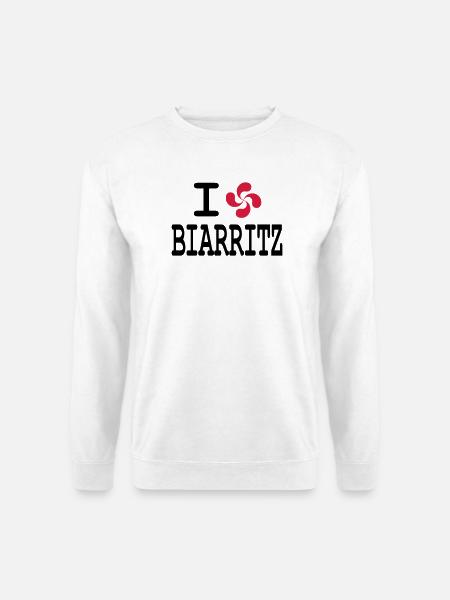 i love biarritz - lauburu - Unisex Sweatshirt - white