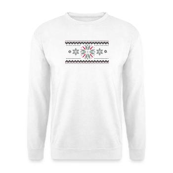 Star pattern in the Norwegian style - Unisex Sweatshirt - white - Front