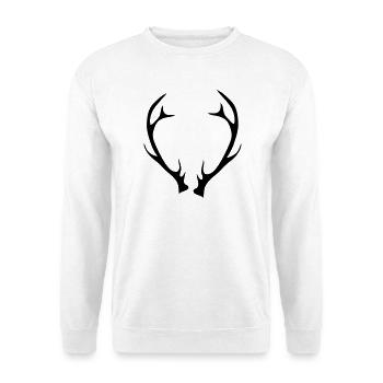 An antler - Unisex Sweatshirt - white - Front