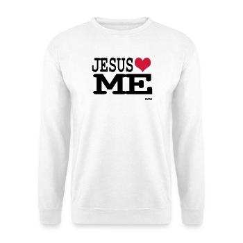 jesus loves me - Unisex Pullover - Weiß - Vorne