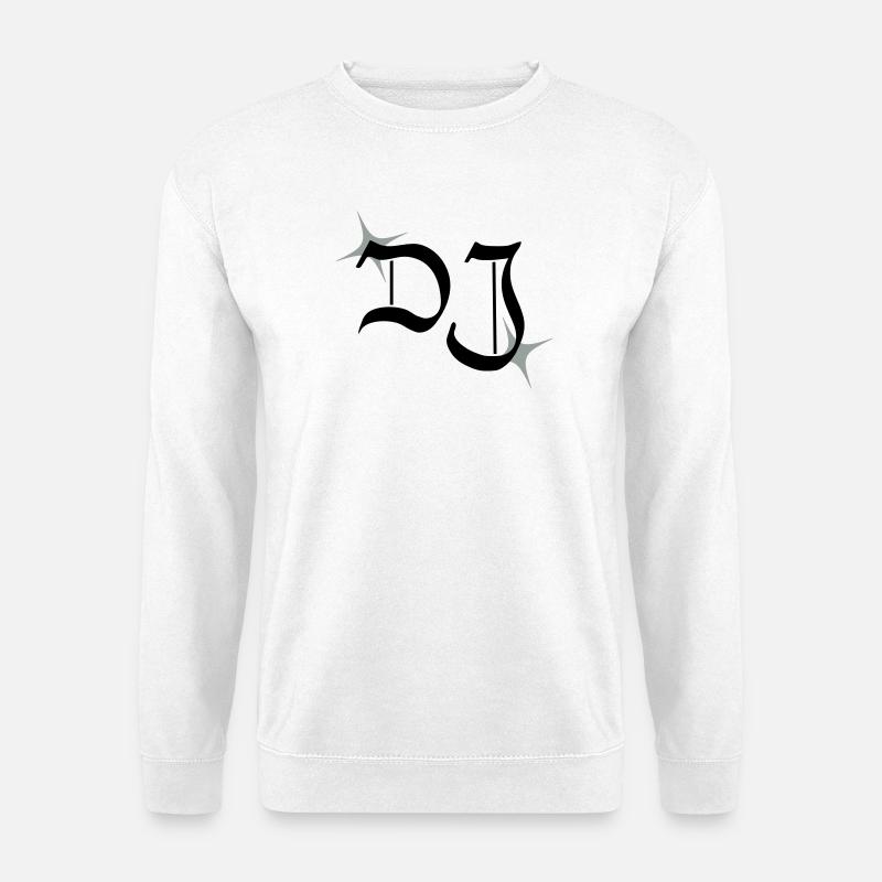 DJ Monogramm - Unisex Pullover - Weiß