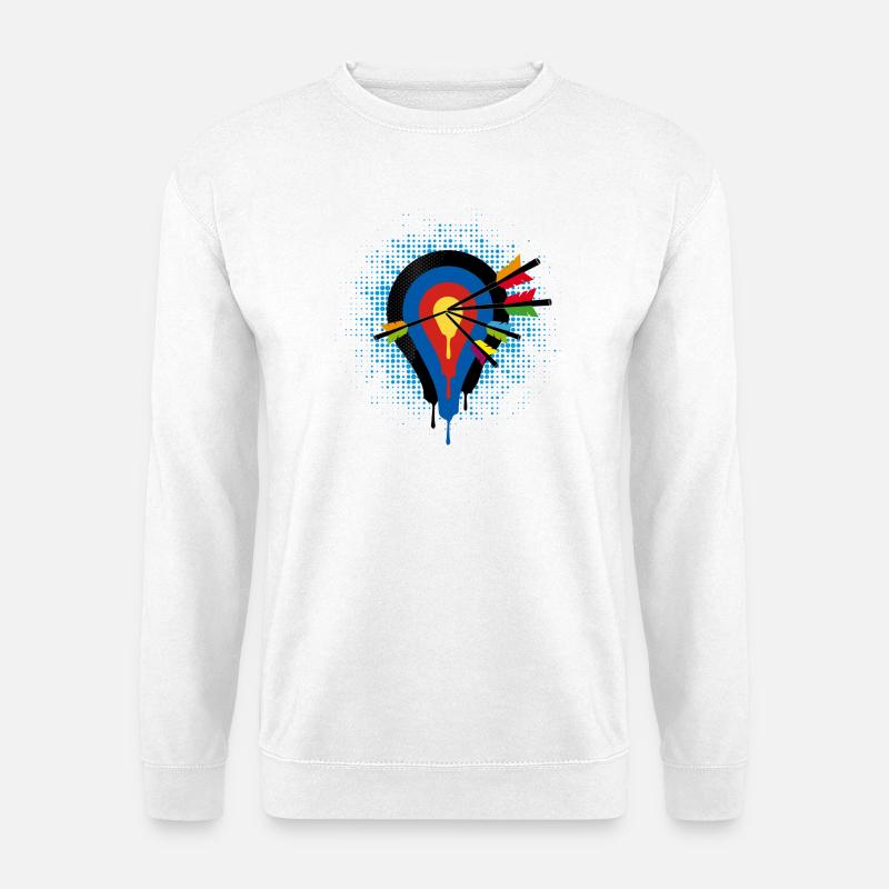 Zielscheibe und 5 Pfeile - Unisex Pullover - Weiß