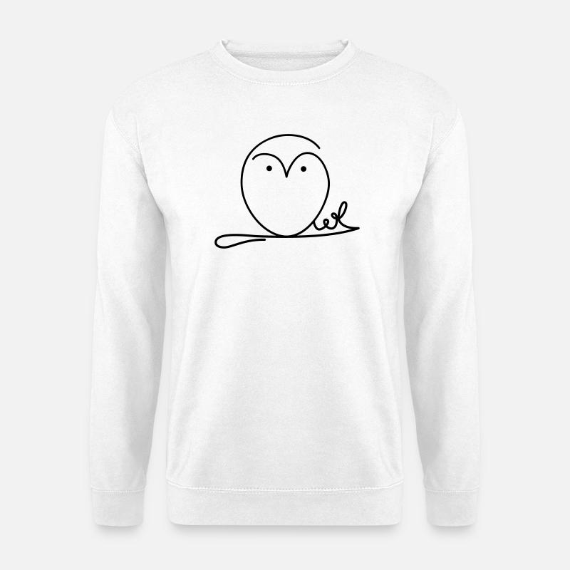 Eule Signatur - Unisex Pullover - Weiß