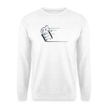 Fauteuil roulant sport vitesse - Sweat-shirt Unisexe - blanc - Devant