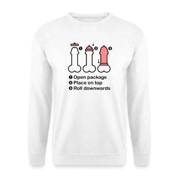 Condom Hand - Unisex Pullover - Weiß - Vorne