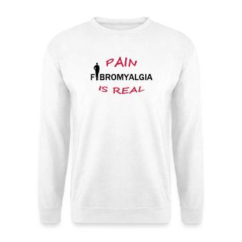 Fibromyalgia - Pain is real Geschenk - Sweat-shirt Unisexe - blanc - Devant