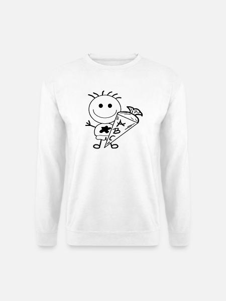 Schulkind Strichmännchen - Unisex Pullover - Weiß