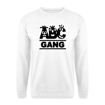 lustige ABC-GANG - Unisex Pullover - Weiß - Vorne - Alina (178cm) & Michal (187cm)