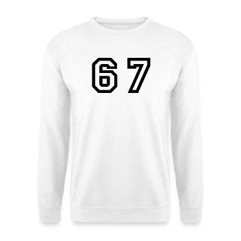 Number - 67 - Sixty Seven - Unisex Sweatshirt - white - Front