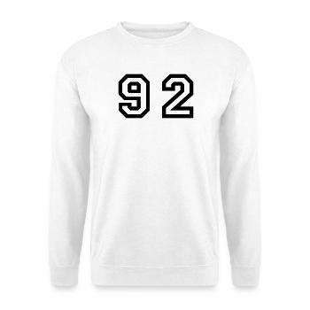 Number - 92 - Ninety Two - Unisex Sweatshirt - white - Front