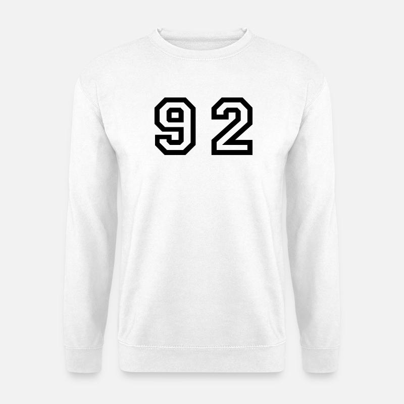 Number - 92 - Ninety Zwei - Unisex Pullover - Weiß