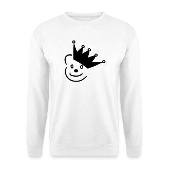 Bear avec la Couronne - Sweat-shirt Unisexe - blanc - Devant