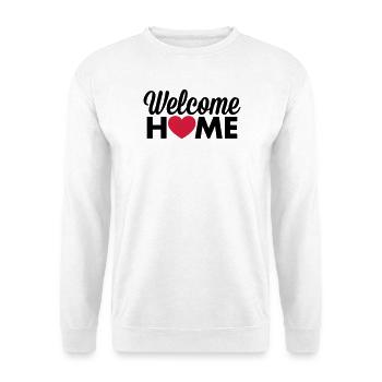 Coeur de Welcome Home - Sweat-shirt Unisexe - blanc - Devant