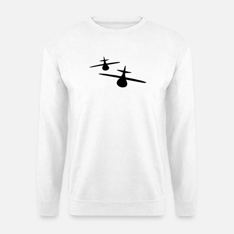 Zwei Flugzeuge - Unisex Pullover - Weiß