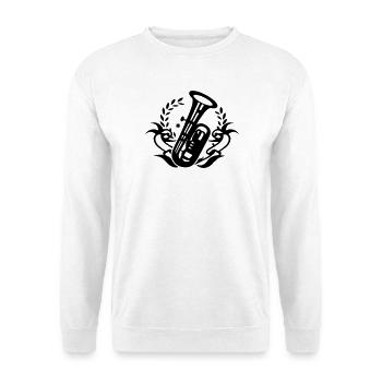 Tuba wind instrument for marching band - Unisex Sweatshirt - white - Front