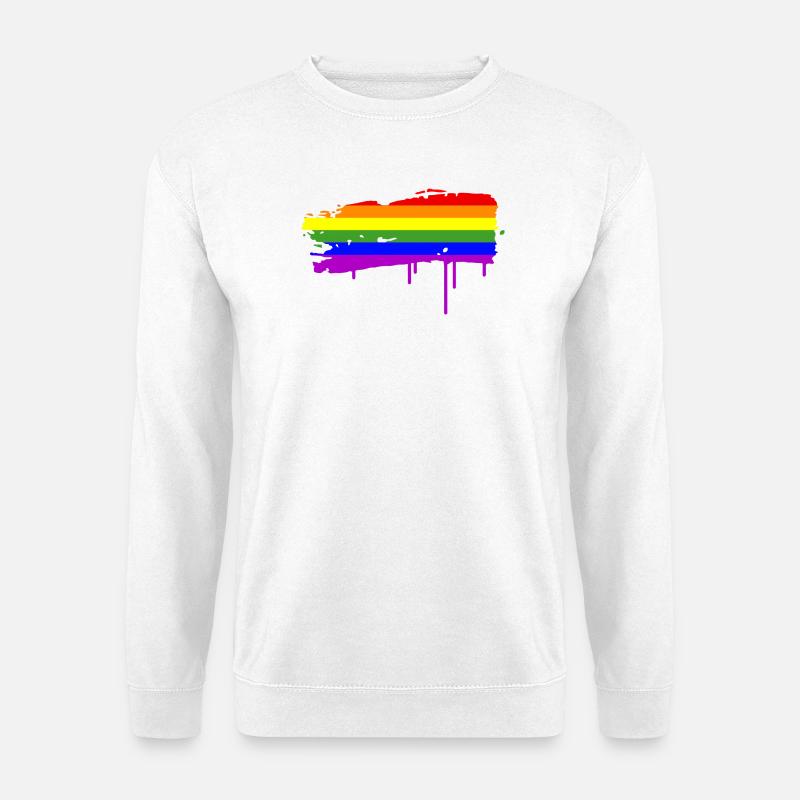Rainbow Flag Graffiti - Unisex Sweatshirt - white