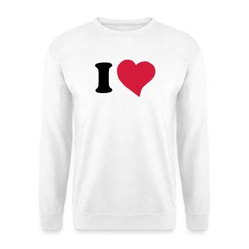 I love ... - Unisex Sweatshirt - white - Front