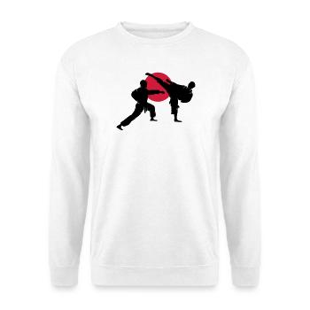 zwei Karatekämpfer - Unisex Pullover - Weiß - Vorne - Alina (178cm) & Michal (187cm)