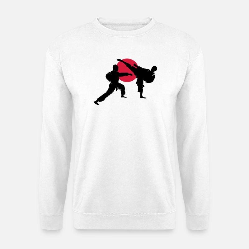 two karate fighter - Unisex Sweatshirt - white