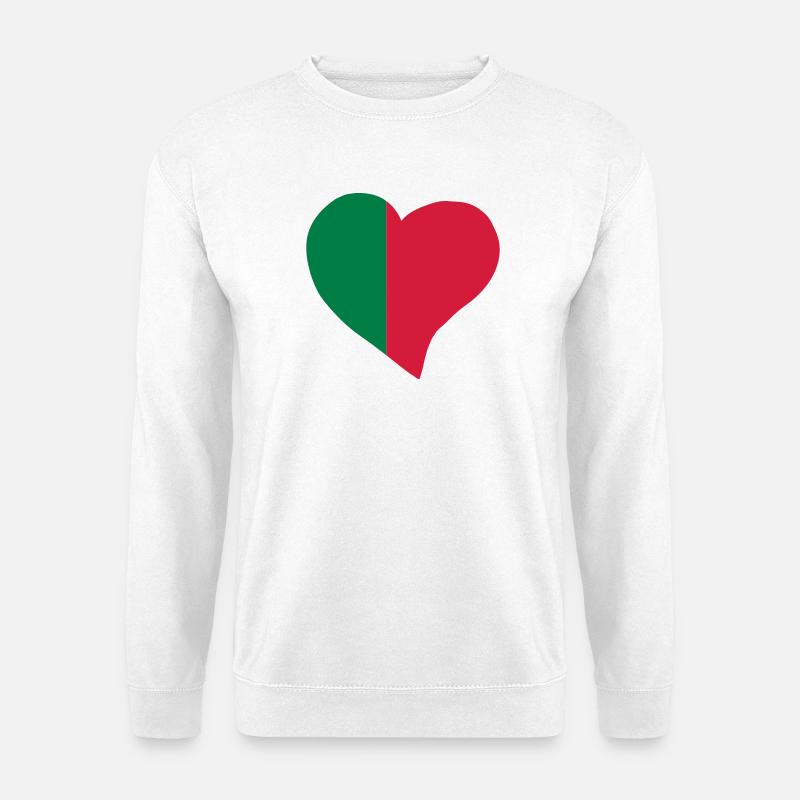Portugiesisch Herzen - Unisex Pullover - Weiß