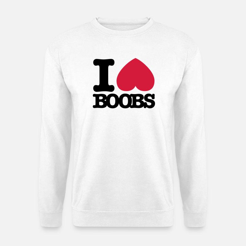 I_love_boobs - Unisex Pullover - Weiß