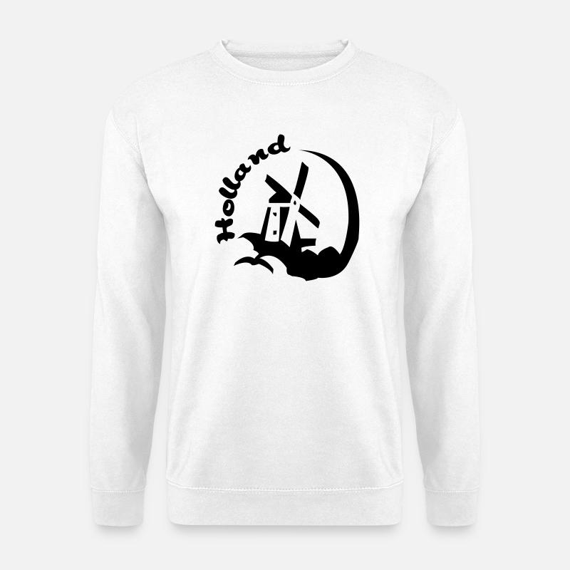 Holland-Windmühle - Unisex Pullover - Weiß