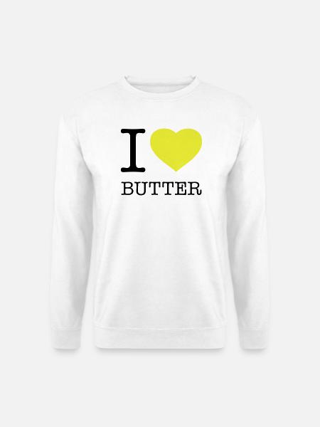 I LOVE BUTTER - Unisex Sweatshirt - white