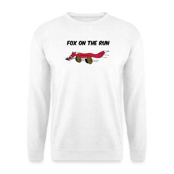 fox on the run - Unisex Pullover - Weiß - Vorne