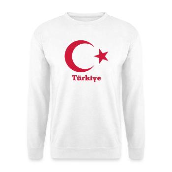 Türkische Flagge Stil - Unisex Pullover - Weiß - Vorne