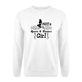 Not a hearts & flowers girl - Unisex Sweatshirt - white - Front