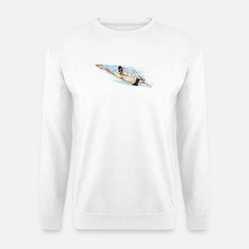 Schwimmer - Unisex Pullover - Weiß