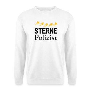 Sterne Polizist Geschenk - Unisex Pullover - Weiß - Vorne