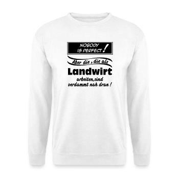 Landwirtschaft , Landwirt , Farmer , Nobody (25) - Unisex Pullover - Weiß - Vorne