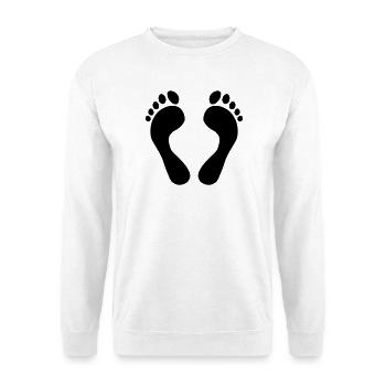 Pieds - Sweat-shirt Unisexe - blanc - Devant