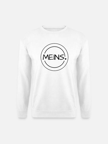 Meins mit Herz Stempel - Unisex Pullover - Weiß