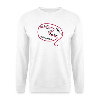 Der rote Faden... - Unisex Pullover - Weiß - Vorne