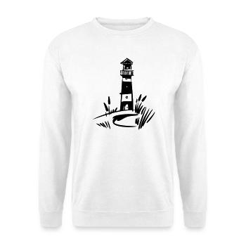 Leuchtturm Design klassisch - Unisex Pullover - Weiß - Vorne