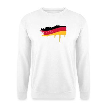 Allemagne flag peint avec un coup de pinceau - Sweat-shirt Unisexe - blanc - Devant