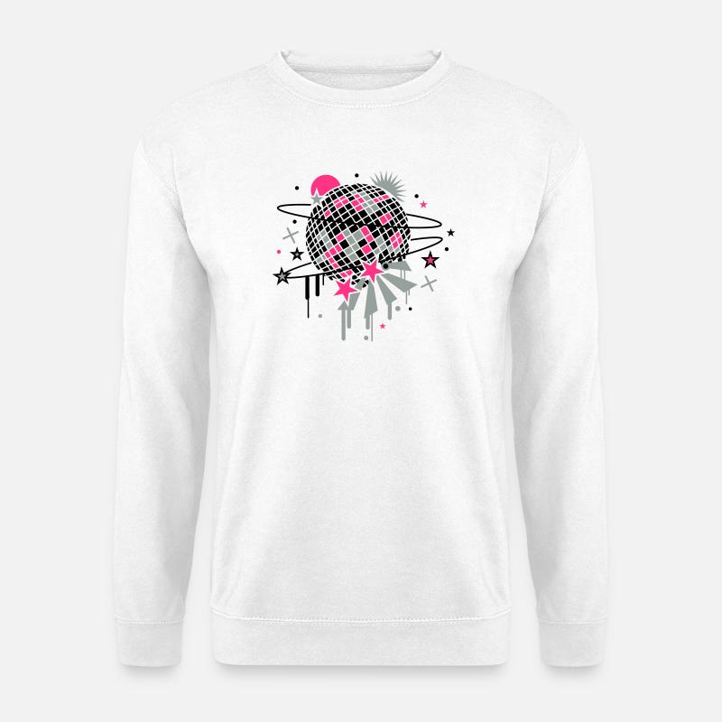 Disco Kugel - Unisex Pullover - Weiß