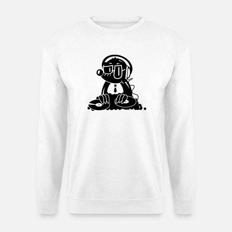 the Mole as a DJ - Unisex Sweatshirt - white
