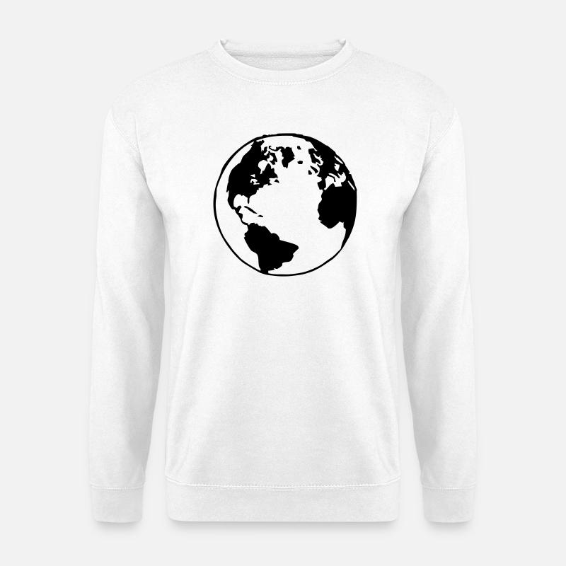 Der Globus - Unisex Pullover - Weiß