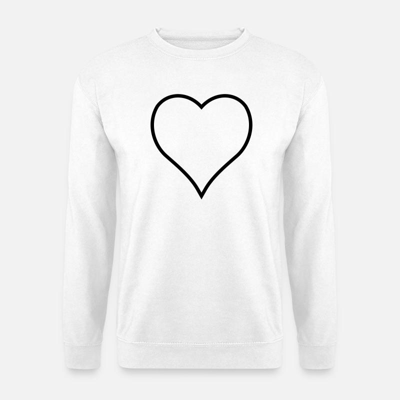 Herz - Unisex Pullover - Weiß