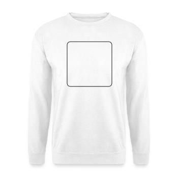 Rechteck abgerundete Ecke - Unisex Pullover - Weiß - Vorne