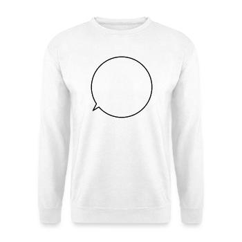 Speech bubble request text customizable - Unisex Sweatshirt - white - Front